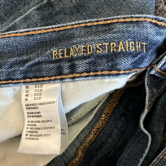 American Eagle Men's Relaxed Straight Jeans Size 31x32 - Picture 3 of 12
